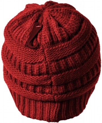 Skullies & Beanies Knit Beanie Skully Stretchy Slouchy Cable Hat Cap Chunky Baggy Unisex Women Men for Winter Warm Soft Wool ...