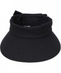 Sun Hats Womens Summer Packable UV Protective Wide Brim UPF 50+ Sun Visor Hat - Black - CX18D5H3DED $17.85