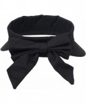 Sun Hats Womens Summer Packable UV Protective Wide Brim UPF 50+ Sun Visor Hat - Black - CX18D5H3DED $17.85