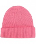 Skullies & Beanies Slouchy Beanie Hats Winter Knitted Caps Soft Warm Ski Hat Unisex - Pink - CI18WY8YN7E $14.40