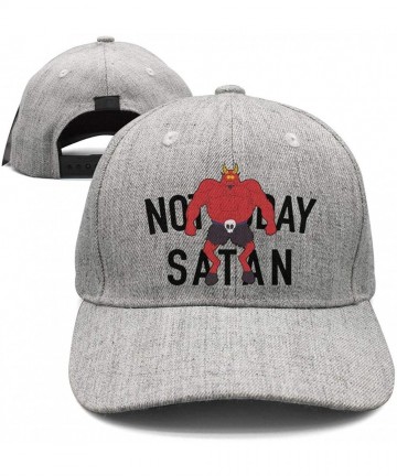 Baseball Caps Unisex Not Today Satan Dolman Style Cap Designer Flat Brim Trucker Hat - Not Today Evil - C018NQ3WAUO $18.55