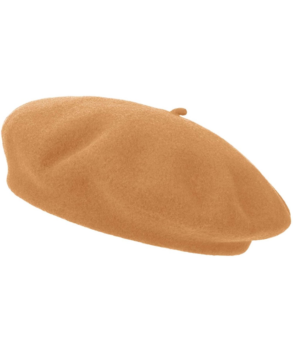 Berets French Style Beret Hats for Women Lightweight 100% Wool Classic Fit - Timber Bois - C818KL8X78D $15.29