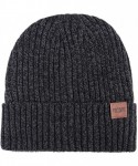 Skullies & Beanies Winter Knit Beanie Hats for Men and Women Warm Fleece Stretch Slouchy Skull Cap - Dark Grey - CW18IU9LH6Z ...