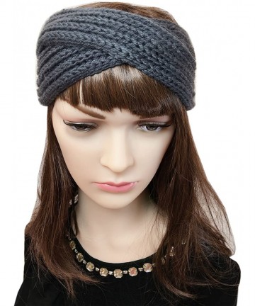 Headbands 6 Pack Women Girls Silk Satin Headbands Solid Color Elastic Hairband Twisted Turban - Coffee - C6189HE2M6I $18.67