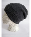 Skullies & Beanies Luxurious Trendy and Soft Cashmere Winter Beanie Hat for Women 95% Pure Cashmere 5% Wool CSH-803 - Charcoa...