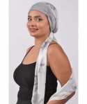 Headbands Turban Cancer Headwear Chemo Bamboo for Women Head Wrap Scarf Chemotherapy Hat - Grey White Design - CD18Z3DREA0 $1...