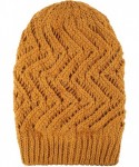 Skullies & Beanies Knit Oversized Slouchy Chunky Soft Warm Winter Baggy Beanie Hat - Mustard - C118I6MHYL3 $14.74