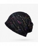 Skullies & Beanies Women's Cotton Beanie Lace Turban Soft Sleep Cap Chemo Hats Fashion Baggy Slouchy Hat - A-black - C418WORM...