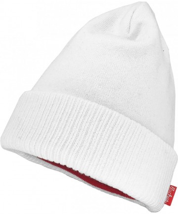 Skullies & Beanies Adult Unisex Cool Cotton Beanie Slouch Skull Cap Long Baggy Winter Hat Warm - Solid - White - CY18KZKGCKO ...