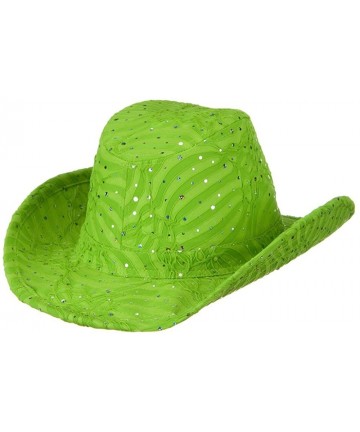 Cowboy Hats Glitter Cowboy Hat - Lime - C1116S2XQ5R $32.27