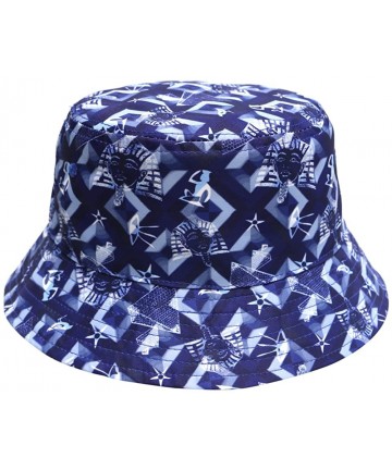 Bucket Hats Unisex Microfiber Patterned Bucket Hats - Multi Design - 1600 Blue - CG12BJKP4W5 $19.10
