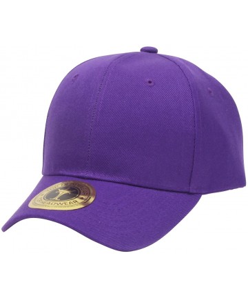 Baseball Caps Structured Hook & Loop Adjustable Hat - Purple - C3183KLZQGT $11.63