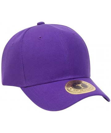 Baseball Caps Structured Hook & Loop Adjustable Hat - Purple - C3183KLZQGT $11.63