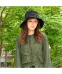 Sun Hats Womens Sun Hat Summer Beach Japanese Design Wide Brim UV Protection - Black - CC18DZL6I9X $30.51