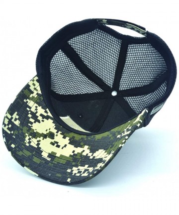 Baseball Caps Detachable Embroidered Adjustable - Black Camo - CY18R8X8D2H $17.88