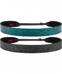 Headbands Women's Adjustable Non Slip Geo Sport Headband Multi Gift Pack - Black & Hunter Green Wide Geo 2pk - C9197708L4S $1...