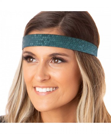 Headbands Women's Adjustable Non Slip Geo Sport Headband Multi Gift Pack - Black & Hunter Green Wide Geo 2pk - C9197708L4S $1...