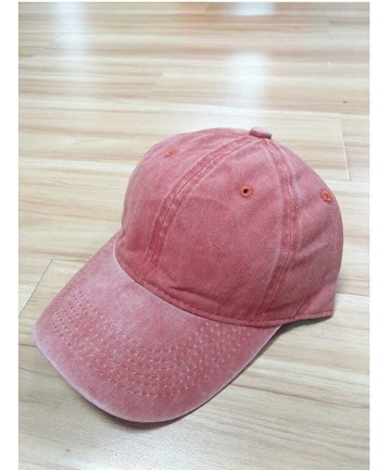 Baseball Caps Custom Embroidered Baseball Hat Personalized Adjustable Cowboy Cap Add Your Text - Coral - CA18HTMCK02 $24.86