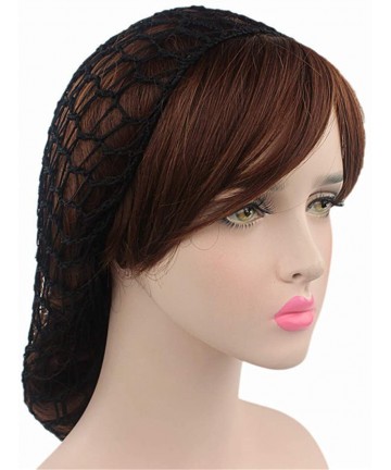 Skullies & Beanies Women Soft Rayon Snood Hat Hair Net Crocheted Hair Net Cap Mix Colors Dropshipping - Fw-12-light Blue - C8...