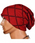 Skullies & Beanies Mens Women's Outdoor Warm Knit Skiing Slouchy Baggy Skull Beanie Hat Cap - Wine - C6128OYGSGZ $13.03