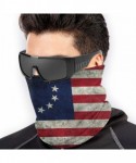 Balaclavas American Flag Face Mask Bandanas Neck Gaiter Warmer Windproof Mask Dust Protect Face Mask Bandana - Black-64 - CT1...