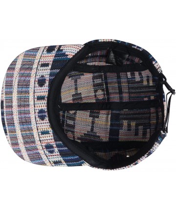 Baseball Caps Pattern Multi Color Stripe 5 Panel Hat - Gray Blue - CT12MX618UZ $20.24