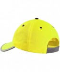 Baseball Caps Running Cap- Lightweight Baseball Cap Fully Adjustable Dad Hat Yellow - CZ18HXIUUHQ $12.00