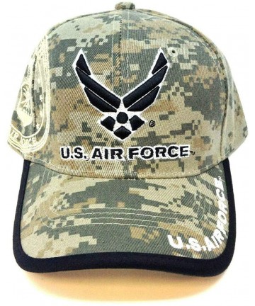 Baseball Caps United States Air Force Licensed 3D Embroidered Hat Cap - Camouflage - CJ11HA2FA0B $17.19