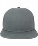 Baseball Caps Oversize XXL Blank Flatbill Mesh Snapback Cap - Charcoal - CD18LNN35YD $26.15