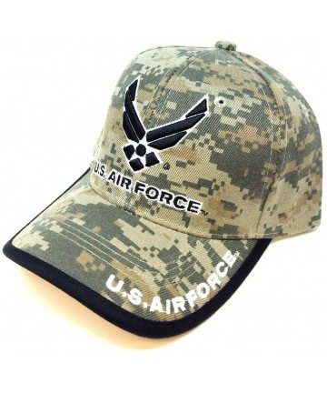 Baseball Caps United States Air Force Licensed 3D Embroidered Hat Cap - Camouflage - CJ11HA2FA0B $17.19