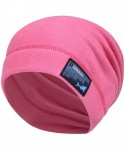 Skullies & Beanies Fleece Slouchy Beanie - Winter Beanie Hat for Men and Women - Soft Ski Skull Cap - Rose Red - C218XTQ6A3W ...