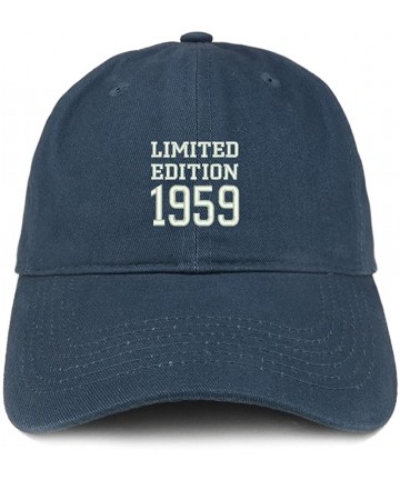 Baseball Caps Limited Edition 1959 Embroidered Birthday Gift Brushed Cotton Cap - Navy - CV18DDMS389 $23.70