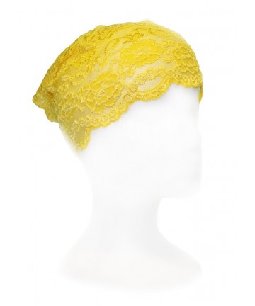 Headbands Women's Lace Under Hijab Headband Yellow - Yellow - CJ123ECV3RB $12.27