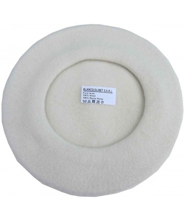 Berets Youth Traditional French Wool Beret - Off White - C7110IC5A01 $25.51