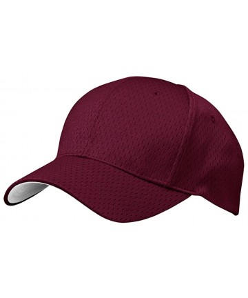 Baseball Caps Pro-Style Mesh Baseball Caps - Maroon - CH11SIILX6X $16.93