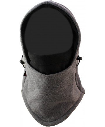 Balaclavas Double Layers Thicken Warm Full Face Cover Winter Ski Mask - Greyblack - CP129ACJ6U9 $15.20