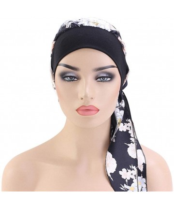 Skullies & Beanies Chemo Cancer Sleep Scarf Hat Cap Ethnic Printed Pre-Tied Hair Cover Wrap Turban Headwear - CV196OSO9U8 $13.94