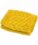 Cold Weather Headbands knitting Crochet Headband Headwrap - Yellow - CL12O2TV9GI $13.60