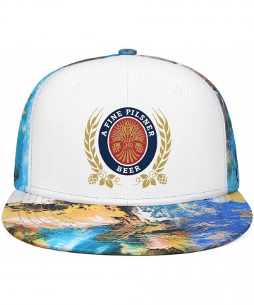 Baseball Caps Unisex Miller-Lite-Beer-Logo- Baseball Hats Designer mesh Caps - Blue-33 - CN18RESQ0M5 $21.62