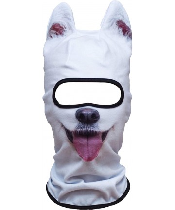 Balaclavas 3D Animal Neck Gaiter Warmer Windproof Full Face Mask Scarf for Ski Halloween Costume - Samoyed - C318TDXAQCX $19.88