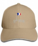 Baseball Caps Paris France Flag Baseball Cap Unisex Sports Adjustable Dad Ball Hat - Natural - CP196SXKU0H $19.91