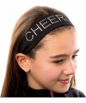 Headbands Cheer Rhinestone Cotton Stretch Headband - Hot Pink - C8115LJKE3Z $13.19