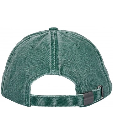 Baseball Caps Mesh Baseball Cap- Unisex Plain Washed Cotton Twill Vintage Adjustable Summer Trucker Hat - Green - CA18G0WDE88...