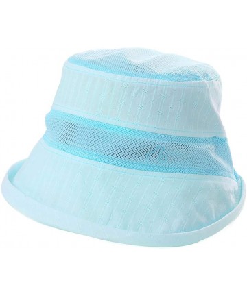 Sun Hats Fishing Bucket Hat for Men Women Foldable UPF50+ Chin Strap - 99749_light Blue - CR18RAYDHRS $15.85