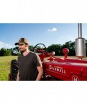 Baseball Caps International Harvester IH Tractor Hat with Leather Emblem- Oil Distressed - CG18YUT02GU $34.76