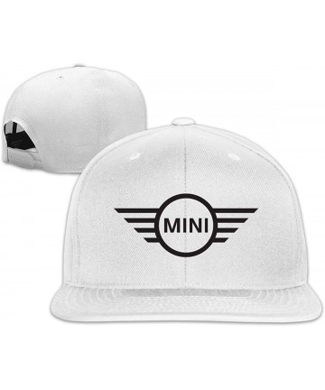 Baseball Caps Unisex Mini Cooper A Flat-Brim Hats Adjustable Freestyle Cap - White - C018XGRD7HQ $19.33