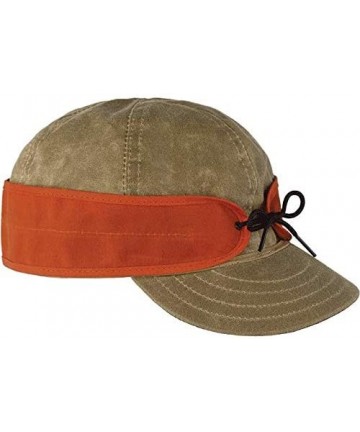 Baseball Caps Womens Waxed Cotton - Field Tan/Blaze Orange - CF12O0PKQNE $90.32