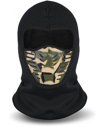 Balaclavas Men's Winter Balaclava Face Mask Cold Weather Windproof Fleece Ski Ninja Mask - Army Green - CR12LH9SJI9 $23.62