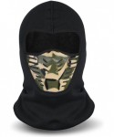 Balaclavas Men's Winter Balaclava Face Mask Cold Weather Windproof Fleece Ski Ninja Mask - Army Green - CR12LH9SJI9 $16.26