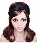 Headbands 6 Pack Women Girls Silk Satin Headbands Solid Color Elastic Hairband Twisted Turban - CV187330WRH $15.02
